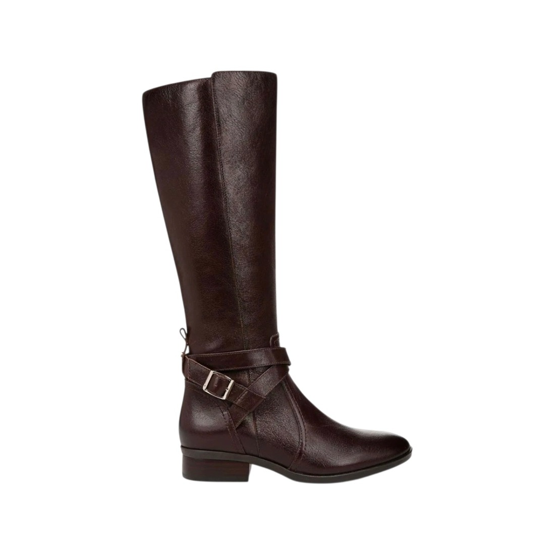 Naturalizer Equestrian Riding Boots Brown Leather Knee High Zip Women 8m $290